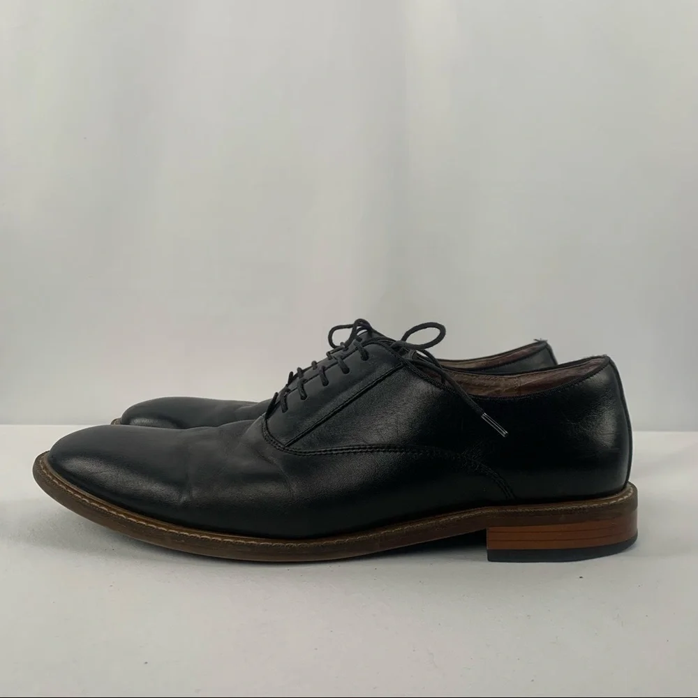 Aston Grey Leu Leather Lace Up Oxford in‎ Black Size 12
